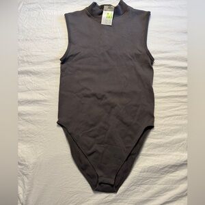 Soft Grey Turtleneck Bodysuit